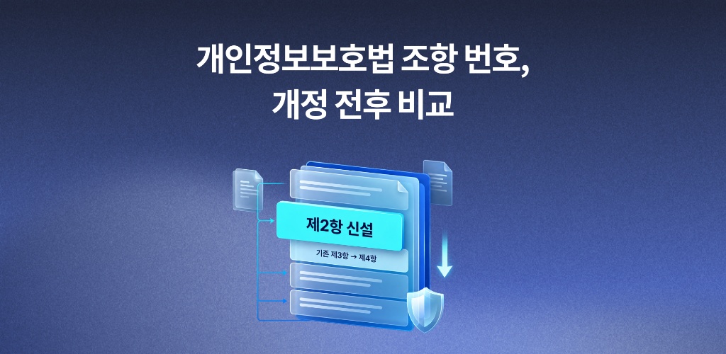 개인정보보호법 조항 번호, 개정 전후 한눈에 비교해요!